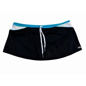 Y2K Nike Mrcro Mini Swim Skirt‎ Skort Swimsuit Bottom Womens 12 Beach Pool NEW